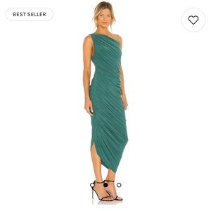 Norma Kamali Diana Gown in Mountain Green